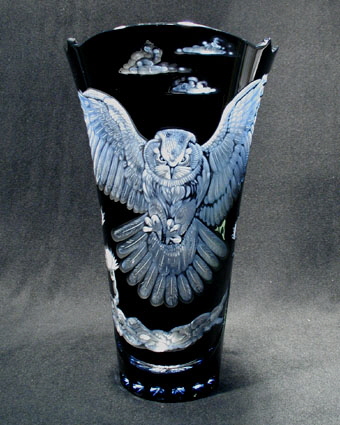Vase 30 cm, doppelter berfang "Sperbereule" (Nr. 17215)